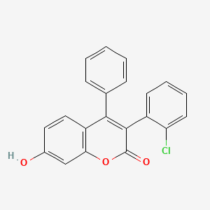 molecular formula C21H13ClO3 B2456370 3-(2-Chlorophenyl)-7-hydroxy-4-phenylchromen-2-one CAS No. 263365-35-1
