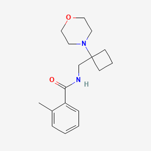 2-Methyl-N-[(1-morpholin-4-ylcyclobutyl)methyl]benzamide