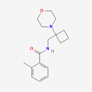 molecular formula C17H24N2O2 B2456386 2-Methyl-N-[(1-morpholin-4-ylcyclobutyl)methyl]benzamide CAS No. 2380174-31-0