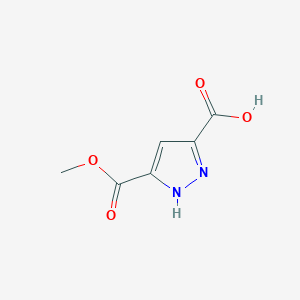 molecular formula C6H6N2O4 B2456389 3-(Methoxycarbonyl)-1H-pyrazole-5-carboxylic acid CAS No. 54866-86-3