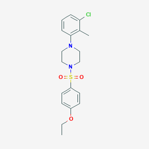 molecular formula C19H23ClN2O3S B245639 1-(3-Chloro-2-methylphenyl)-4-[(4-ethoxyphenyl)sulfonyl]piperazine 