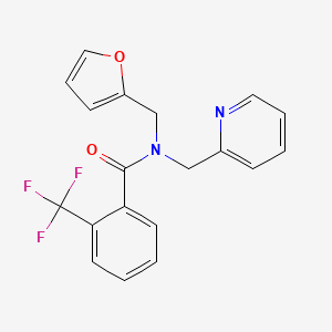 N-(furan-2-ylmethyl)-N-(pyridin-2-ylmethyl)-2-(trifluoromethyl)benzamide