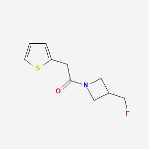 molecular formula C10H12FNOS B2456393 1-(3-(Fluoromethyl)azetidin-1-yl)-2-(thiophen-2-yl)ethanone CAS No. 2034291-73-9