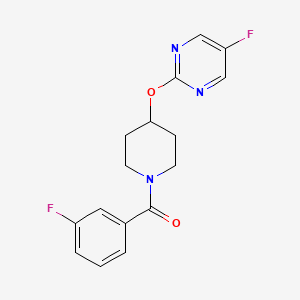 (3-Fluorophenyl)-[4-(5-fluoropyrimidin-2-yl)oxypiperidin-1-yl]methanone