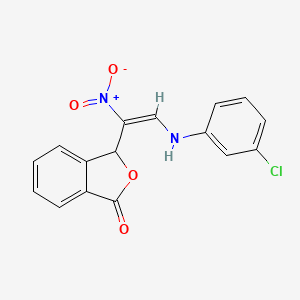 3-[2-(3-chloroanilino)-1-nitrovinyl]-2-benzofuran-1(3H)-one