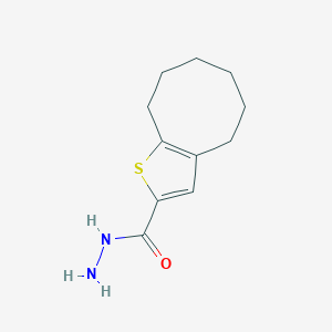 molecular formula C11H16N2OS B2456404 4H,5H,6H,7H,8H,9H-cycloocta[b]thiophene-2-carbohydrazide CAS No. 750599-06-5