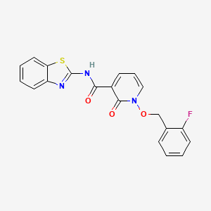 molecular formula C20H14FN3O3S B2456408 N-(1,3-benzothiazol-2-yl)-1-[(2-fluorophenyl)methoxy]-2-oxopyridine-3-carboxamide CAS No. 868679-20-3