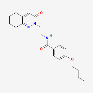 molecular formula C21H27N3O3 B2456410 4-butoxy-N-(2-(3-oxo-5,6,7,8-tetrahydrocinnolin-2(3H)-yl)ethyl)benzamide CAS No. 2034365-70-1