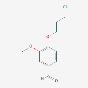 molecular formula C11H13ClO3 B2456413 4-(3-Chloropropoxy)-3-methoxybenzaldehyde CAS No. 151719-92-5
