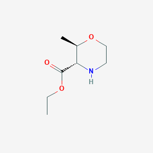 molecular formula C8H15NO3 B2456418 ethyl (2R,3S)-2-methylmorpholine-3-carboxylate CAS No. 1578156-56-5