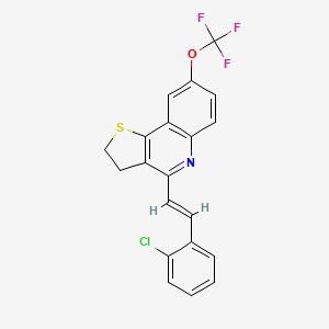 4-[(E)-2-(2-chlorophenyl)ethenyl]-8-(trifluoromethoxy)-2,3-dihydrothieno[3,2-c]quinoline