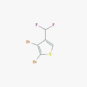 molecular formula C5H2Br2F2S B2456432 2,3-Dibromo-4-(difluoromethyl)thiophene CAS No. 2248373-48-8