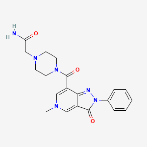2-(4-(5-methyl-3-oxo-2-phenyl-3,5-dihydro-2H-pyrazolo[4,3-c]pyridine-7-carbonyl)piperazin-1-yl)acetamide