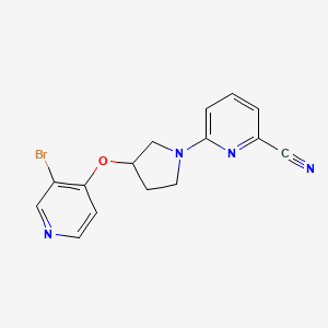 6-[3-(3-Bromopyridin-4-yl)oxypyrrolidin-1-yl]pyridine-2-carbonitrile