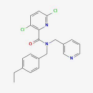 3,6-dichloro-N-[(4-ethylphenyl)methyl]-N-(pyridin-3-ylmethyl)pyridine-2-carboxamide