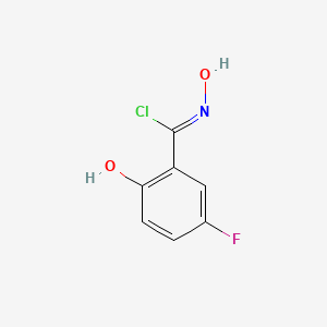 molecular formula C7H5ClFNO2 B2456460 (Z)-5-fluoro-N,2-dihydroxybenzene-1-carbonimidoyl chloride CAS No. 2321335-67-3