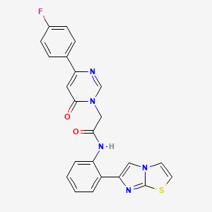 2-(4-(4-fluorophenyl)-6-oxopyrimidin-1(6H)-yl)-N-(2-(imidazo[2,1-b]thiazol-6-yl)phenyl)acetamide