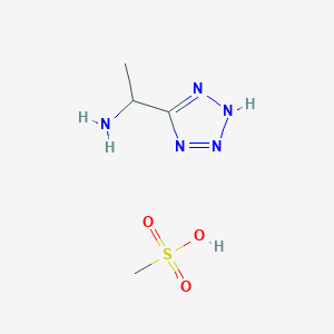molecular formula C4H11N5O3S B2456479 [1-(1H-Tetrazol-5-yl)ethyl]amine methanesulfonate CAS No. 1609400-75-0