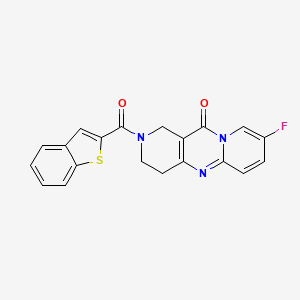 5-(1-benzothiophene-2-carbonyl)-13-fluoro-1,5,9-triazatricyclo[8.4.0.03,8]tetradeca-3(8),9,11,13-tetraen-2-one