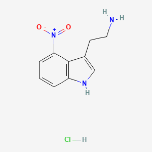 molecular formula C10H12ClN3O2 B2456488 2-(4-Nitro-1H-indol-3-yl)ethan-1-amine hydrochloride CAS No. 1909319-28-3