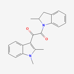 molecular formula C21H20N2O2 B2456493 1-(1,2-dimethyl-1H-indol-3-yl)-2-(2-methylindolin-1-yl)ethane-1,2-dione CAS No. 862831-31-0