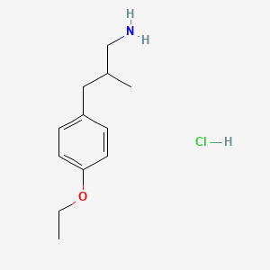 molecular formula C12H20ClNO B2456496 3-(4-Ethoxyphenyl)-2-methylpropan-1-amine hydrochloride CAS No. 1909317-55-0
