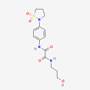N1-(4-(1,1-dioxidoisothiazolidin-2-yl)phenyl)-N2-(3-hydroxypropyl)oxalamide