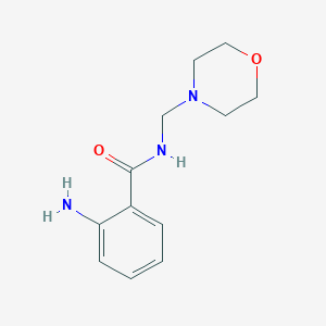 molecular formula C12H17N3O2 B2456498 2-amino-N-(morpholin-4-ylmethyl)benzamide CAS No. 133993-57-4