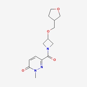 2-methyl-6-(3-((tetrahydrofuran-3-yl)methoxy)azetidine-1-carbonyl)pyridazin-3(2H)-one