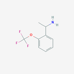 molecular formula C9H10F3NO B2456503 Benzenemethanamine, alpha-methyl-2-(trifluoromethoxy)- CAS No. 864263-88-7