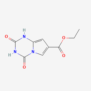 molecular formula C9H9N3O4 B2456507 Ethyl 1,2,3,4-tetrahydro-2,4-dioxo-pyrrolo-[1,2-a]-1,3,5-triazine-7-carboxylate CAS No. 54449-89-7
