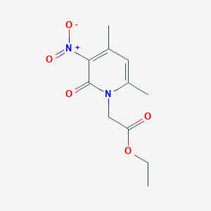 molecular formula C11H14N2O5 B2456512 ethyl (4,6-dimethyl-3-nitro-2-oxopyridin-1(2H)-yl)acetate CAS No. 312517-61-6