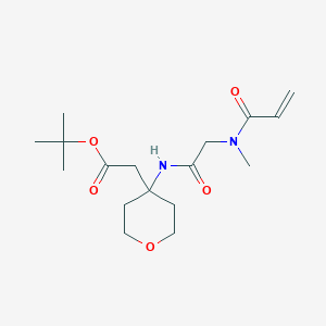 Tert-butyl 2-[4-[[2-[methyl(prop-2-enoyl)amino]acetyl]amino]oxan-4-yl]acetate