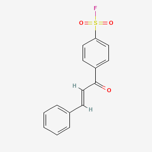 molecular formula C15H11FO3S B2456518 4-[(E)-3-phenylprop-2-enoyl]benzenesulfonyl fluoride CAS No. 140682-29-7