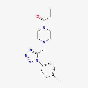 1-(4-((1-(p-tolyl)-1H-tetrazol-5-yl)methyl)piperazin-1-yl)propan-1-one