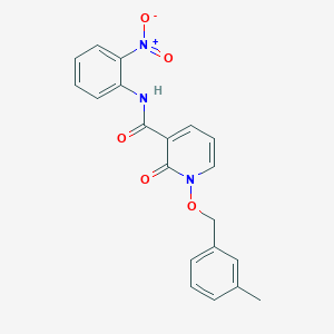molecular formula C20H17N3O5 B2456528 1-((3-methylbenzyl)oxy)-N-(2-nitrophenyl)-2-oxo-1,2-dihydropyridine-3-carboxamide CAS No. 852364-51-3