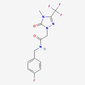 N-(4-fluorobenzyl)-2-(4-methyl-5-oxo-3-(trifluoromethyl)-4,5-dihydro-1H-1,2,4-triazol-1-yl)acetamide