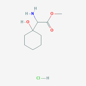 Methyl 2-amino-2-(1-hydroxycyclohexyl)acetate;hydrochloride