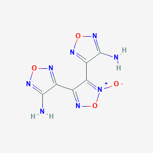 molecular formula C6H4N8O4 B2456532 4-[4-(4-Amino-1,2,5-oxadiazol-3-yl)-2-oxido-1,2,5-oxadiazol-3-yl]-1,2,5-oxadiazol-3-amine CAS No. 296244-55-8