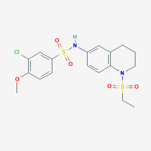 3-chloro-N-(1-(ethylsulfonyl)-1,2,3,4-tetrahydroquinolin-6-yl)-4-methoxybenzenesulfonamide