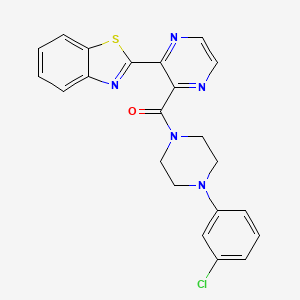 (3-(Benzo[d]thiazol-2-yl)pyrazin-2-yl)(4-(3-chlorophenyl)piperazin-1-yl)methanone