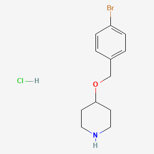 molecular formula C12H17BrClNO B2456542 4-[(4-Bromobenzyl)oxy]piperidine hydrochloride CAS No. 86811-34-9