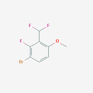 molecular formula C8H6BrF3O B2456550 1-Bromo-3-(difluoromethyl)-2-fluoro-4-methoxybenzene CAS No. 2091555-16-5