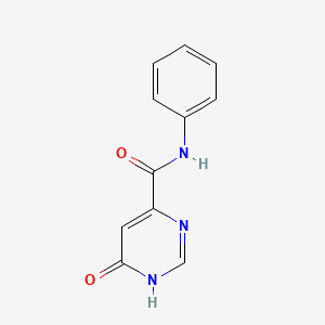 molecular formula C11H9N3O2 B2456562 6-hydroxy-N-phenylpyrimidine-4-carboxamide CAS No. 2034474-57-0