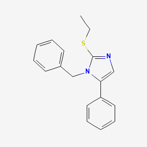 molecular formula C18H18N2S B2456563 1-benzyl-2-(ethylsulfanyl)-5-phenyl-1H-imidazole CAS No. 1207037-84-0