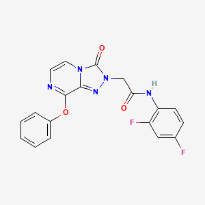 molecular formula C19H13F2N5O3 B2456567 N-(2,4-difluorophenyl)-2-{3-oxo-8-phenoxy-2H,3H-[1,2,4]triazolo[4,3-a]pyrazin-2-yl}acetamide CAS No. 1251677-85-6