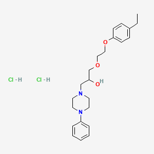 molecular formula C23H34Cl2N2O3 B2456577 1-(2-(4-Ethylphenoxy)ethoxy)-3-(4-phenylpiperazin-1-yl)propan-2-ol dihydrochloride CAS No. 1327645-30-6