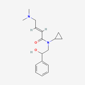 molecular formula C17H24N2O2 B2456583 (E)-N-Cyclopropyl-4-(dimethylamino)-N-(2-hydroxy-2-phenylethyl)but-2-enamide CAS No. 2411324-79-1