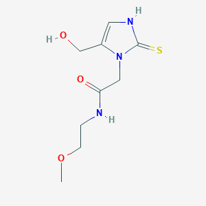 2-(5-(hydroxymethyl)-2-mercapto-1H-imidazol-1-yl)-N-(2-methoxyethyl)acetamide