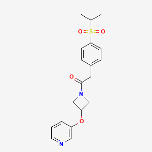 2-(4-(Isopropylsulfonyl)phenyl)-1-(3-(pyridin-3-yloxy)azetidin-1-yl)ethanone